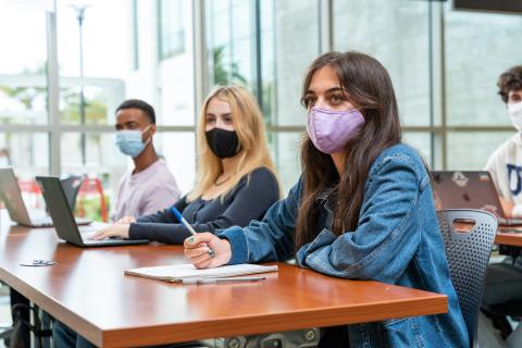 Masked students